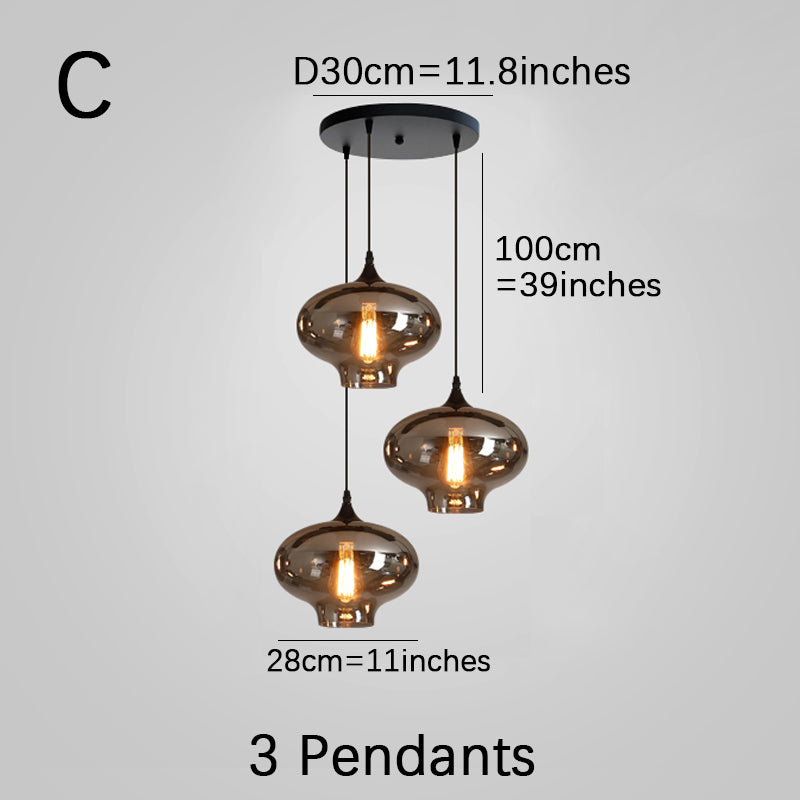 Smoke Gray Island Pendant Lights