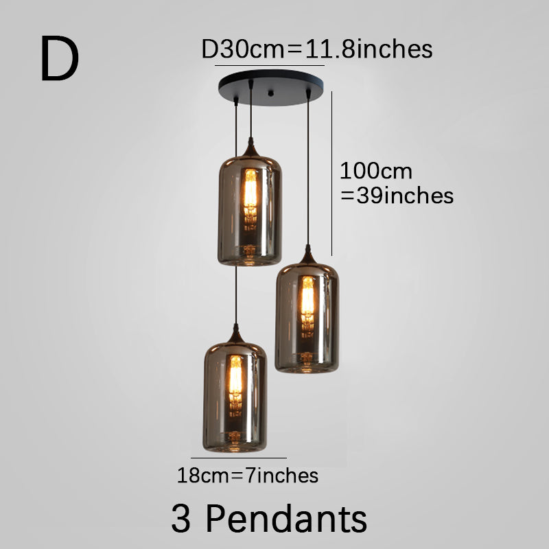 Smoke Gray Island Pendant Lights
