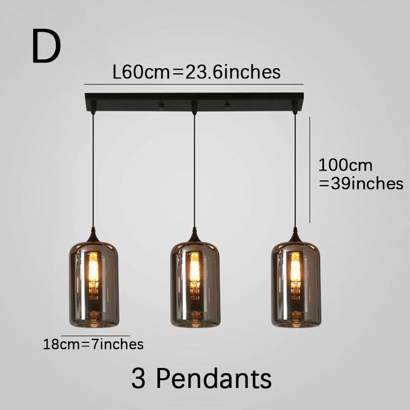 Smoke Gray Island Pendant Lights