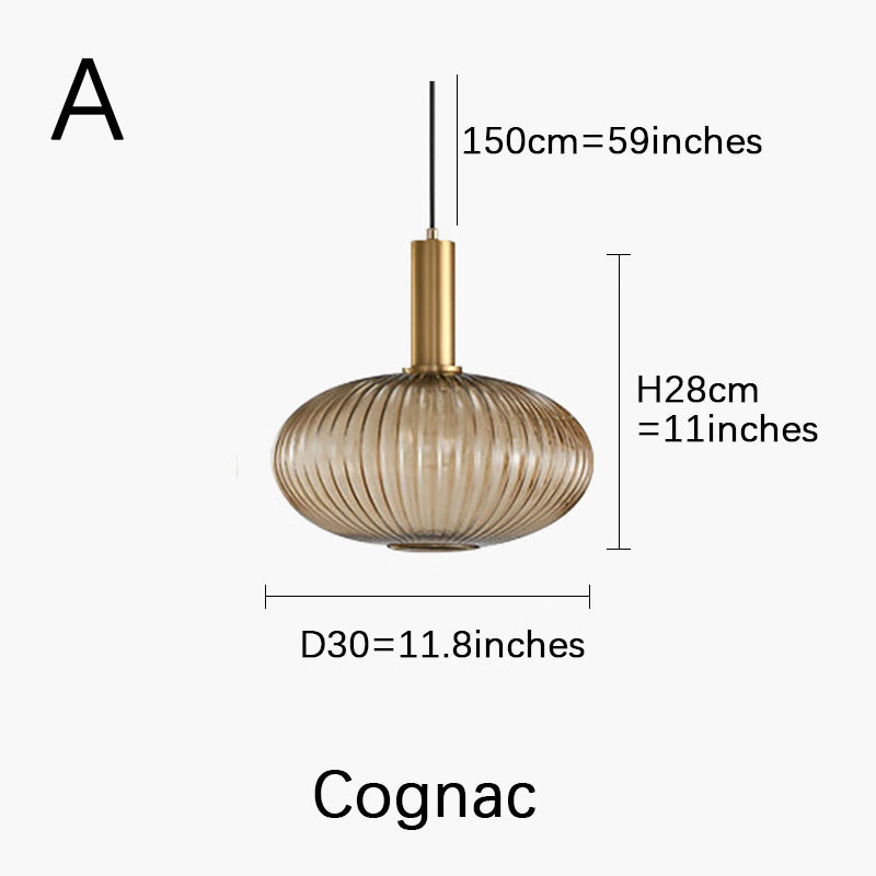 Colorful Striped Glass Pendant Light