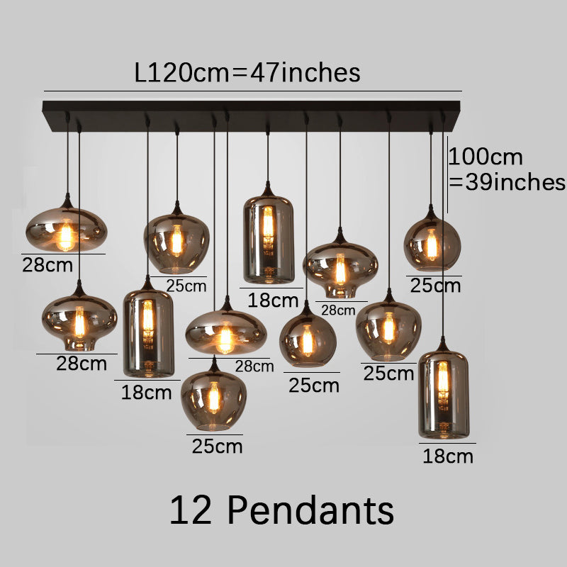 Smoke Gray Island Pendant Lights
