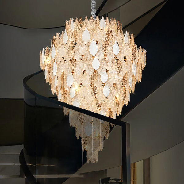 Modern Ceramic Leaf Chandelier