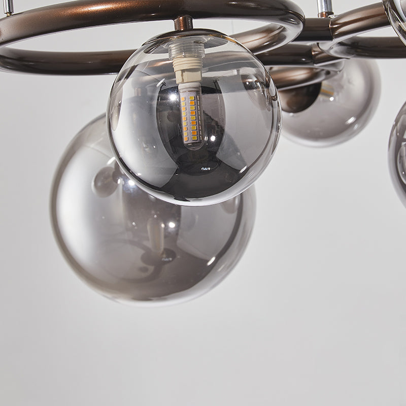 Modern Smoke Gray Chandelier