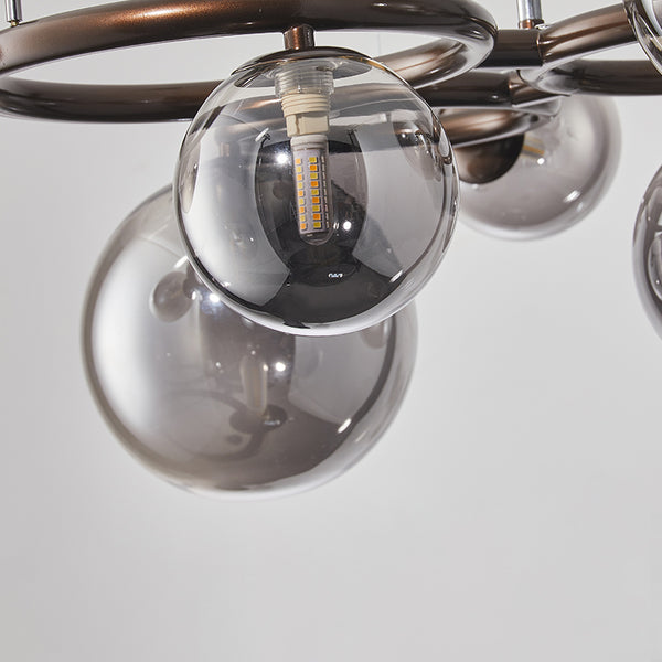 Modern Smoke Gray Chandelier
