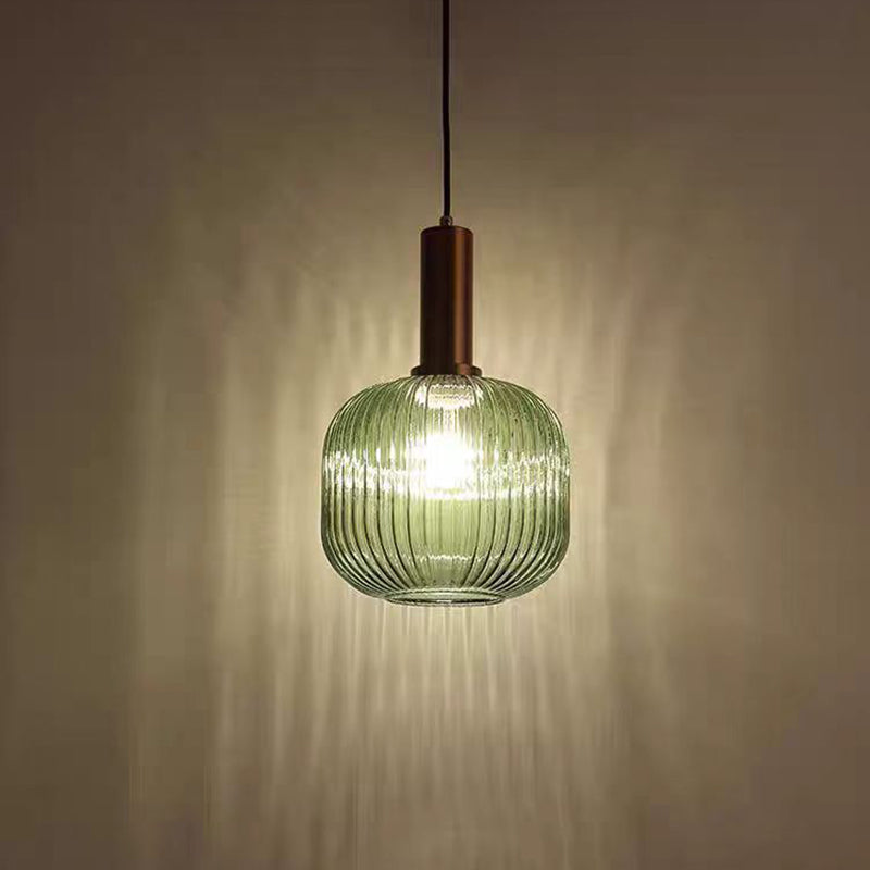 Colorful Striped Glass Pendant Light