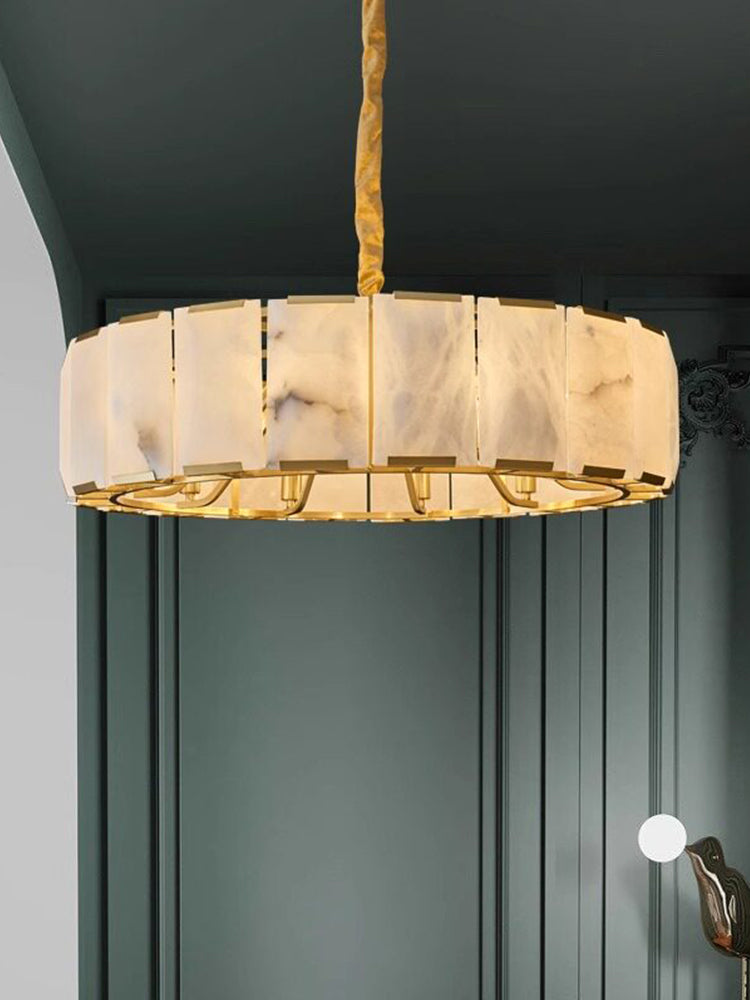 Brass Classic Alabaster Chandelier