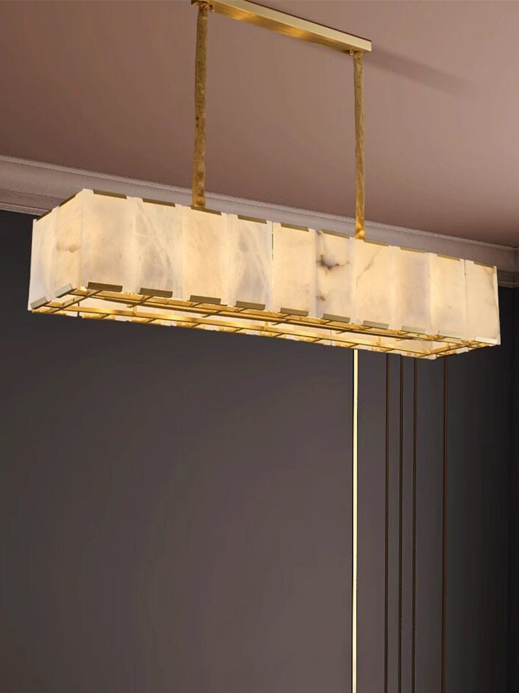Brass Classic Alabaster Chandelier