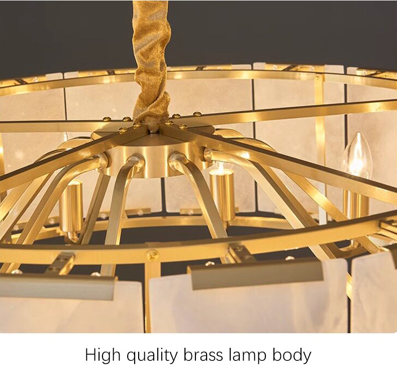 Brass Classic Alabaster Chandelier