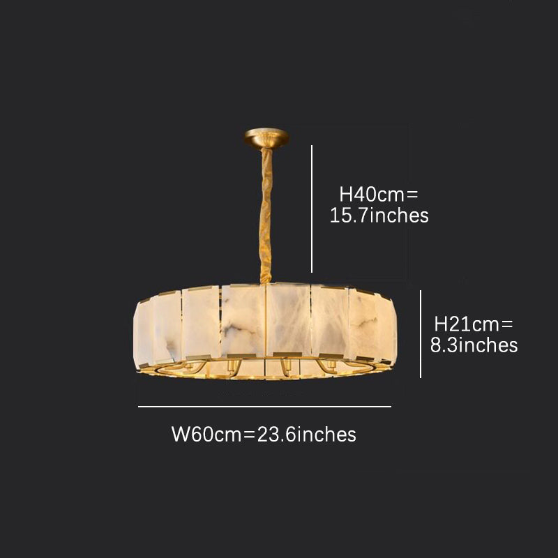 Brass Classic Alabaster Chandelier