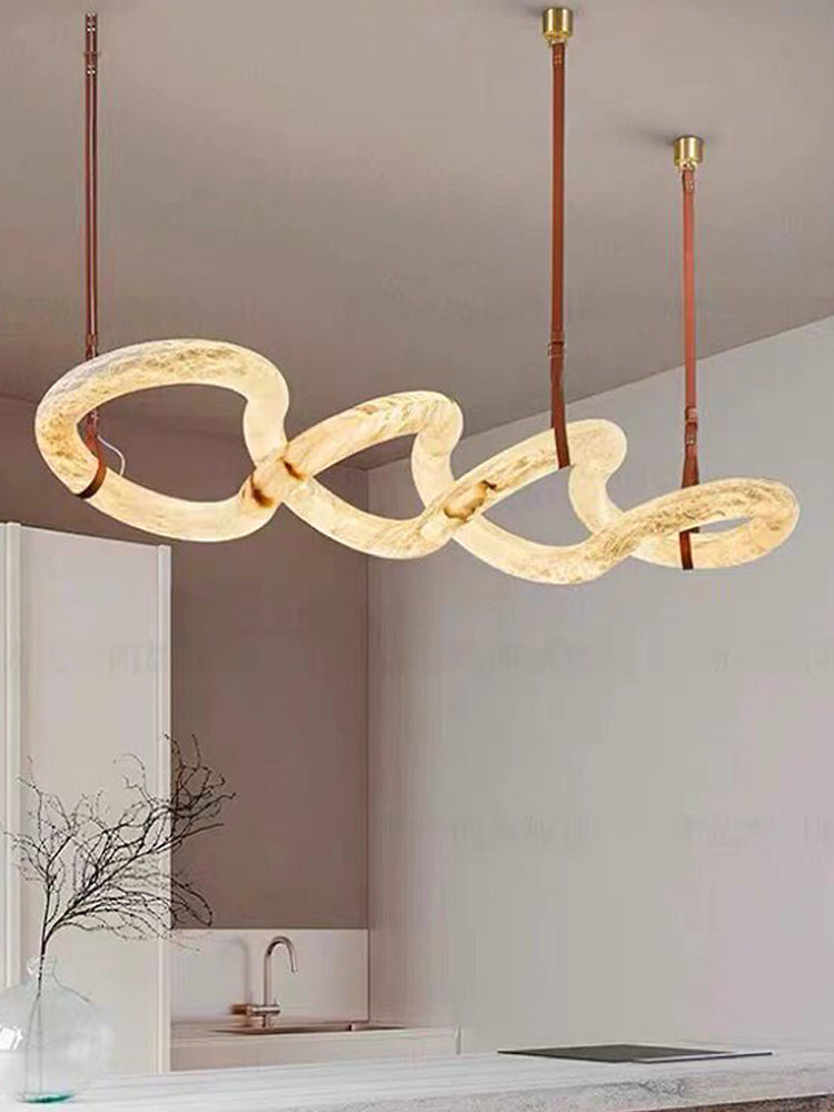 Contemporary Nordic Alabaster Designer Chandelier