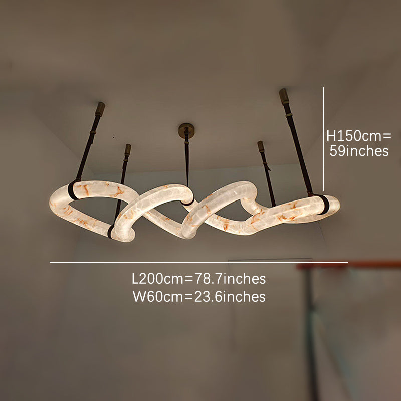 Contemporary Nordic Alabaster Designer Chandelier