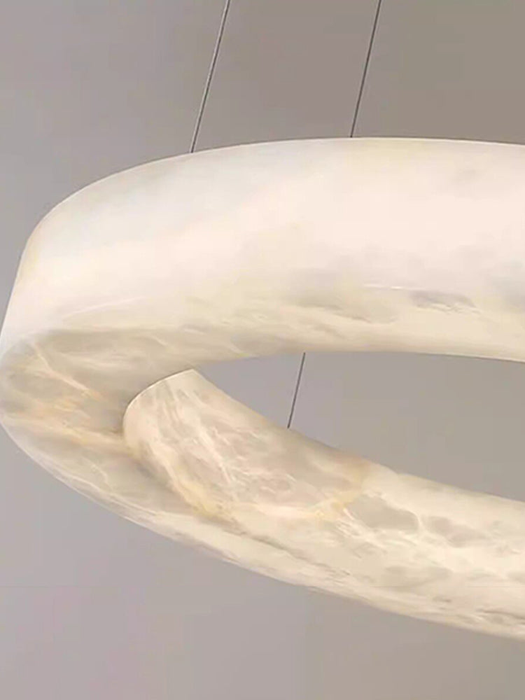 Luxury Ring Alabaster Pendant Chandelier