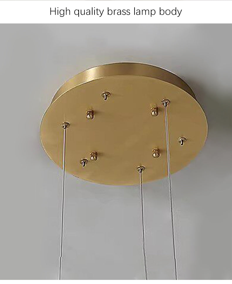 Luxury Ring Alabaster Pendant Chandelier