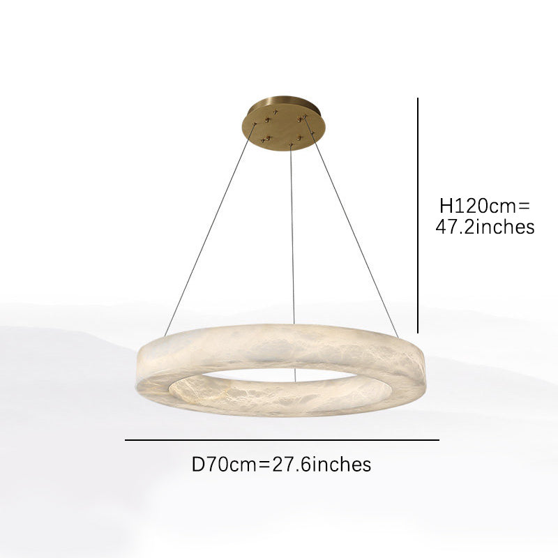 Luxury Ring Alabaster Pendant Chandelier