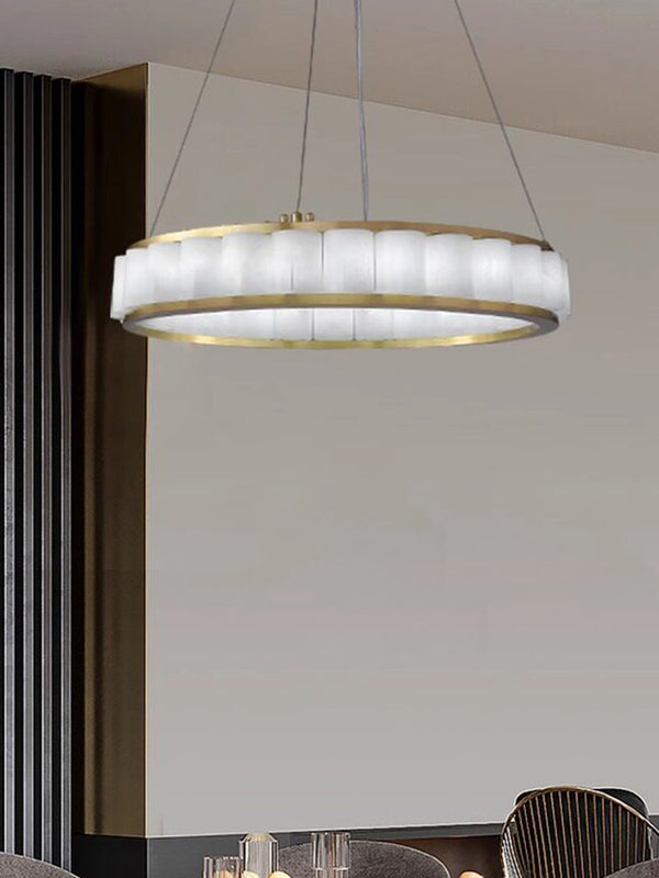 Marble Alabaster Ring Chandelier
