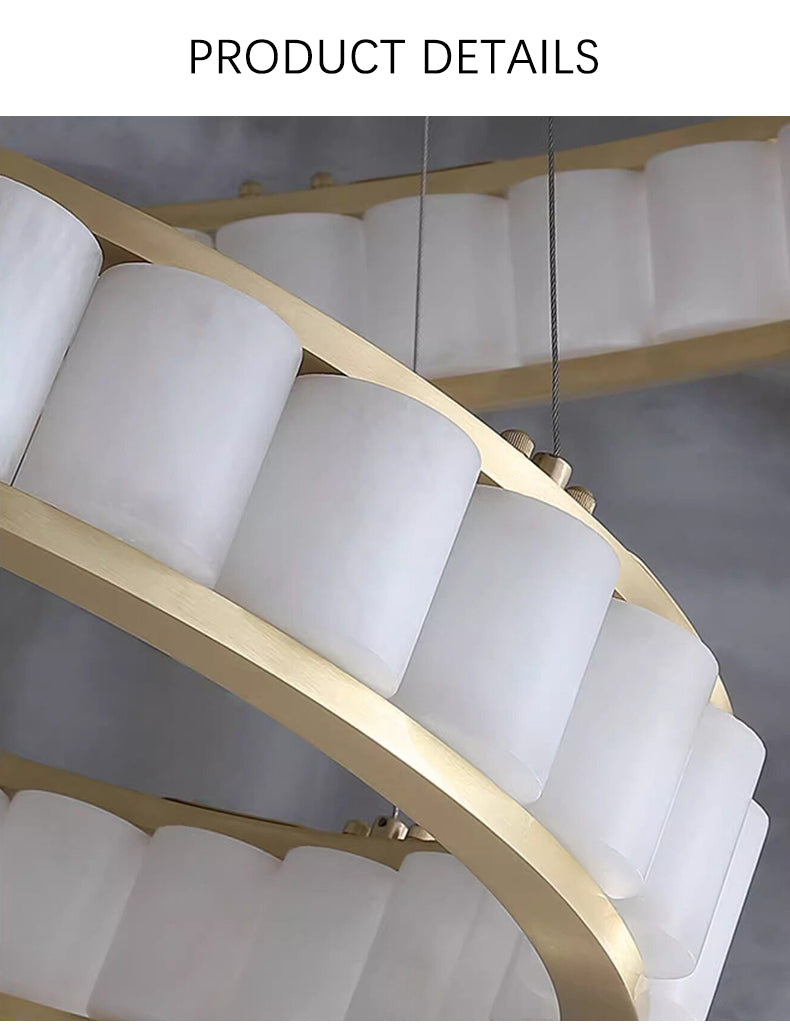 Marble Alabaster Ring Chandelier