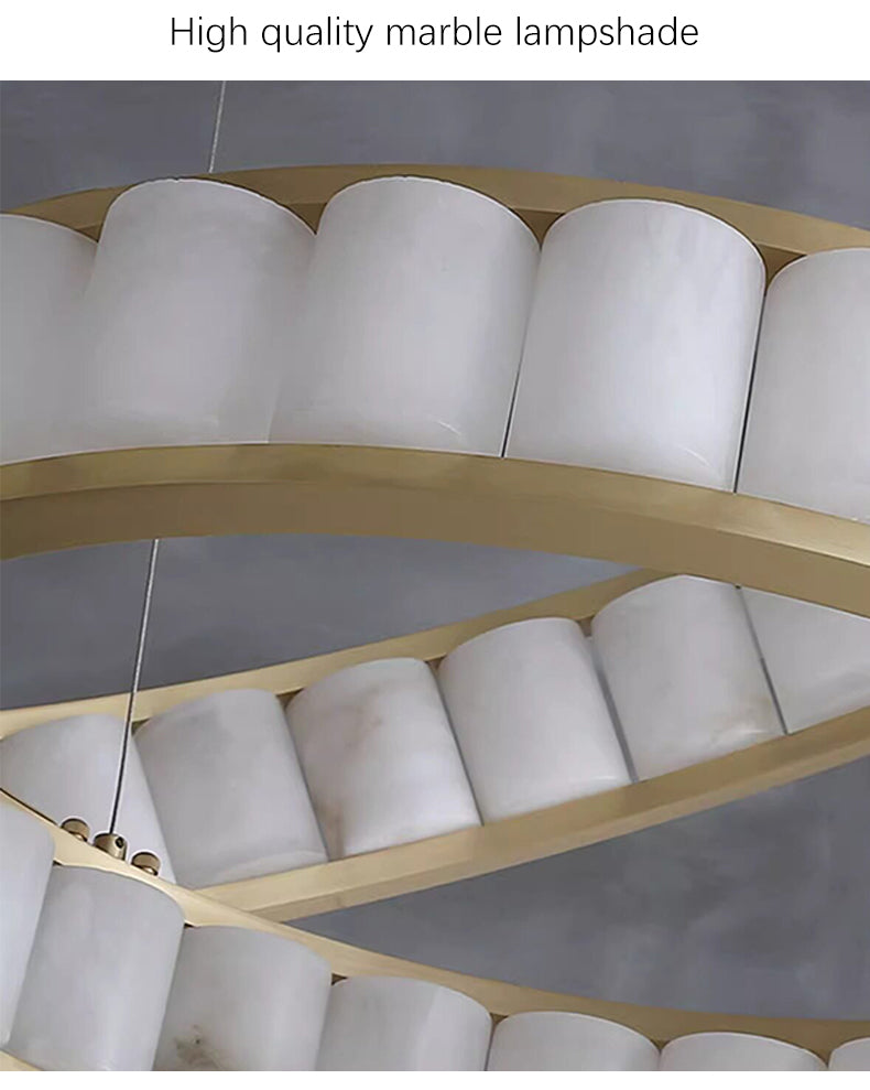 Marble Alabaster Ring Chandelier