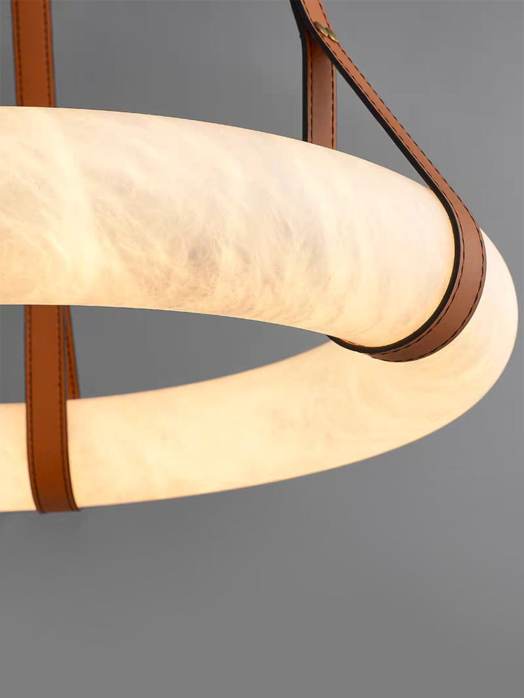 Pendant Ring Alabaster Modern Chandelier