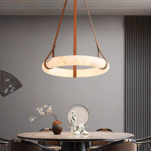 Pendant Ring Alabaster Modern Chandelier
