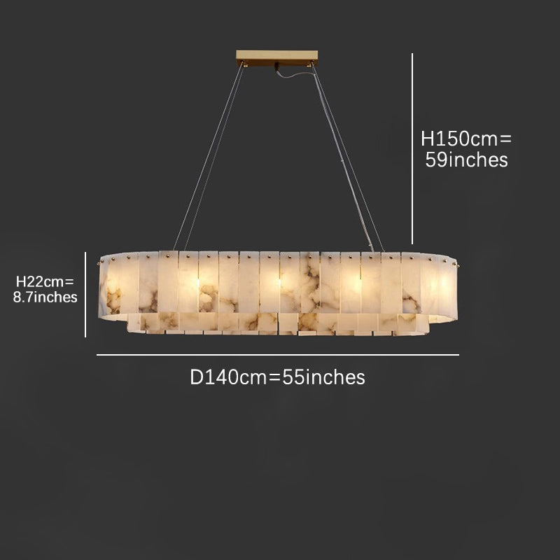 New Round Natural Marble Chandeliers