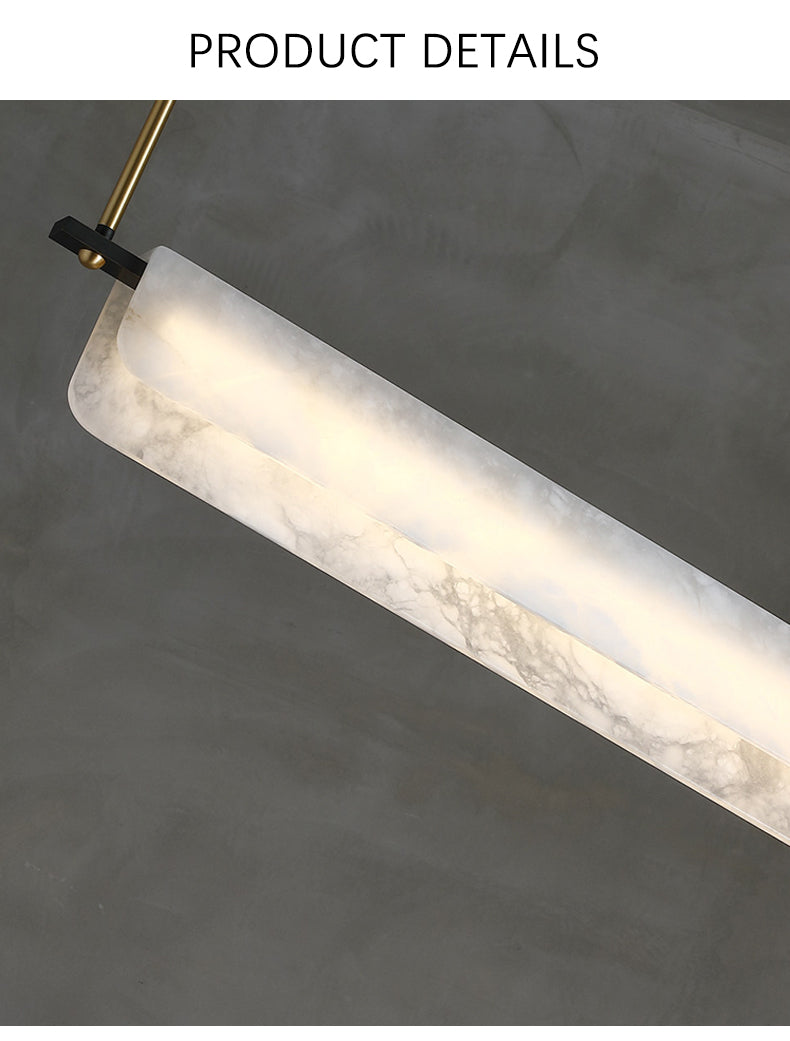 Long Strip Natural Marble Chandelier
