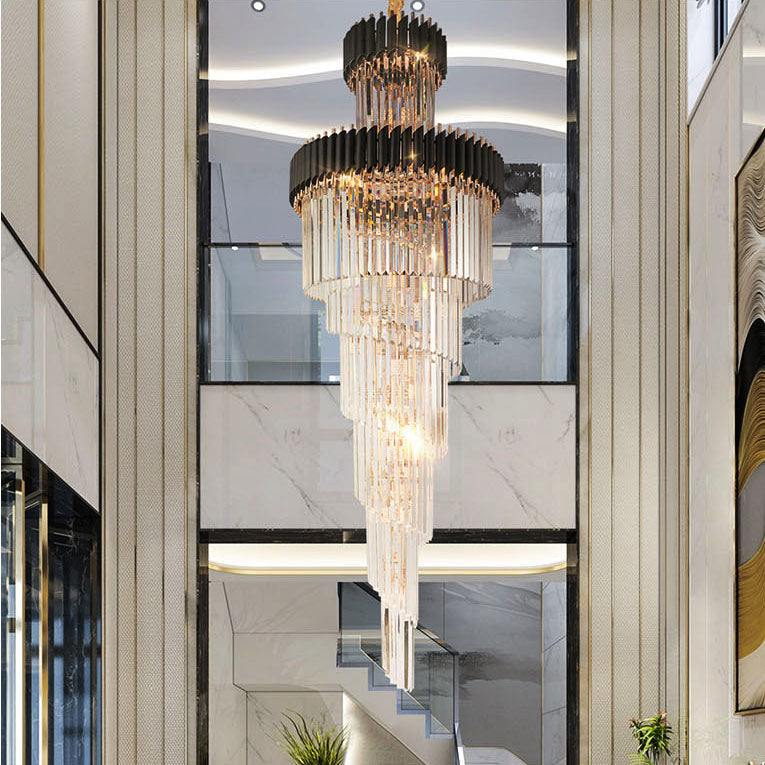 Black Tube Chandelier