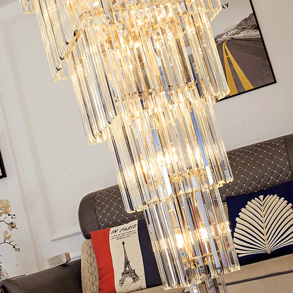 Square Smoke Gray Chandelier