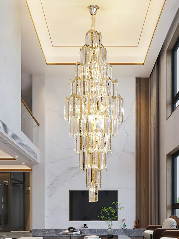 Staircase Golden stripes Chandelier