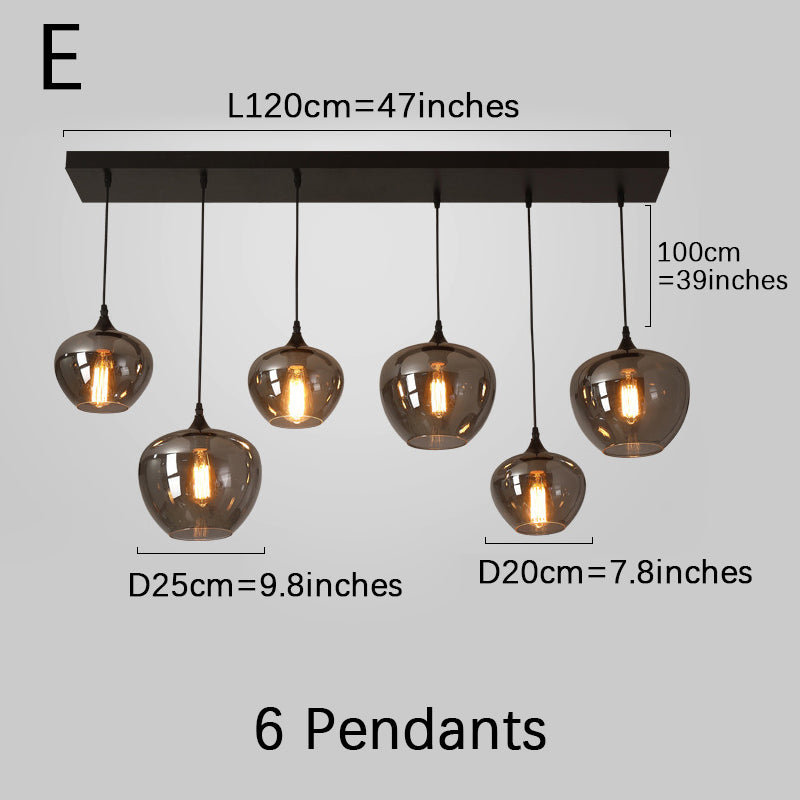 Smoke Gray Island Pendant Lights