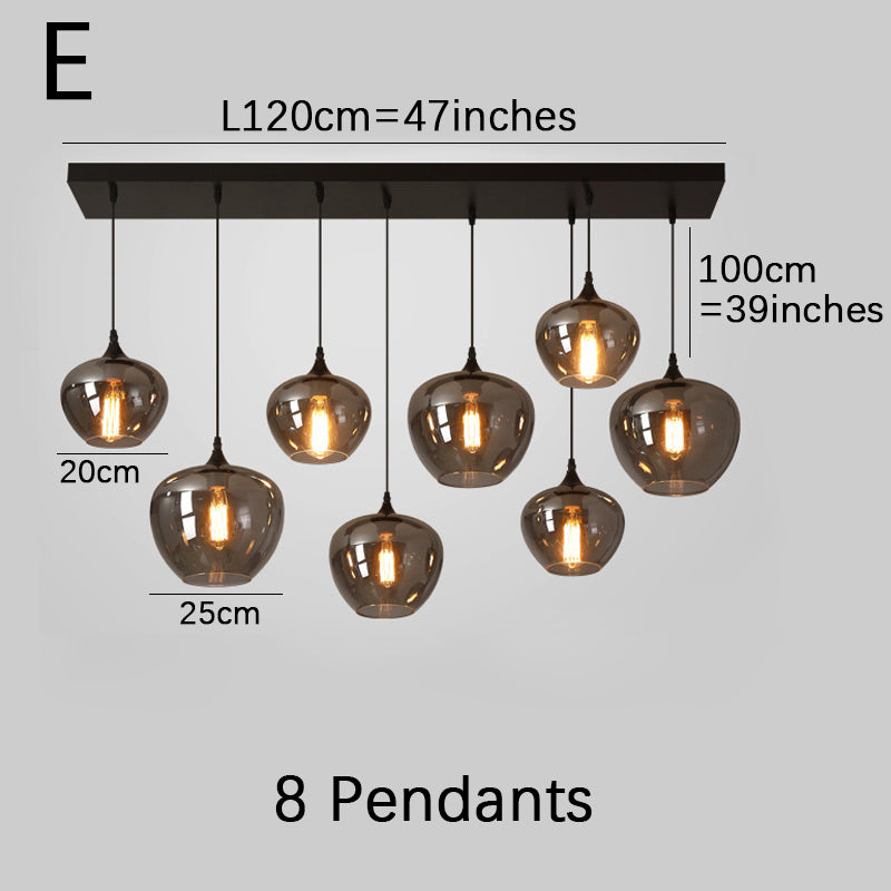 Smoke Gray Island Pendant Lights