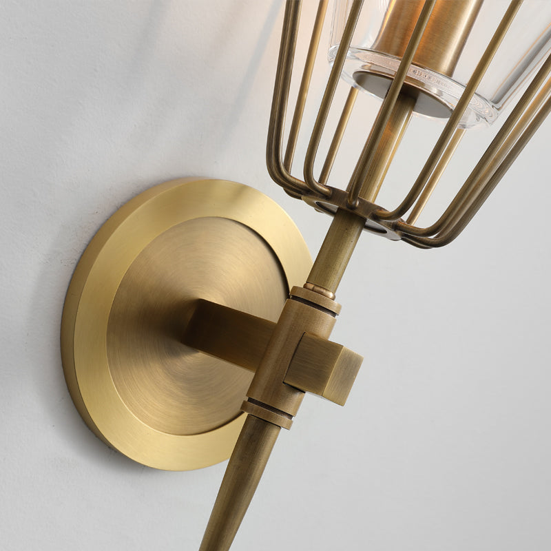 Clear Tapered Wall Lamp