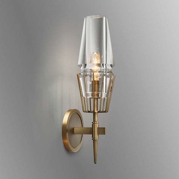 Clear Tapered Wall Lamp