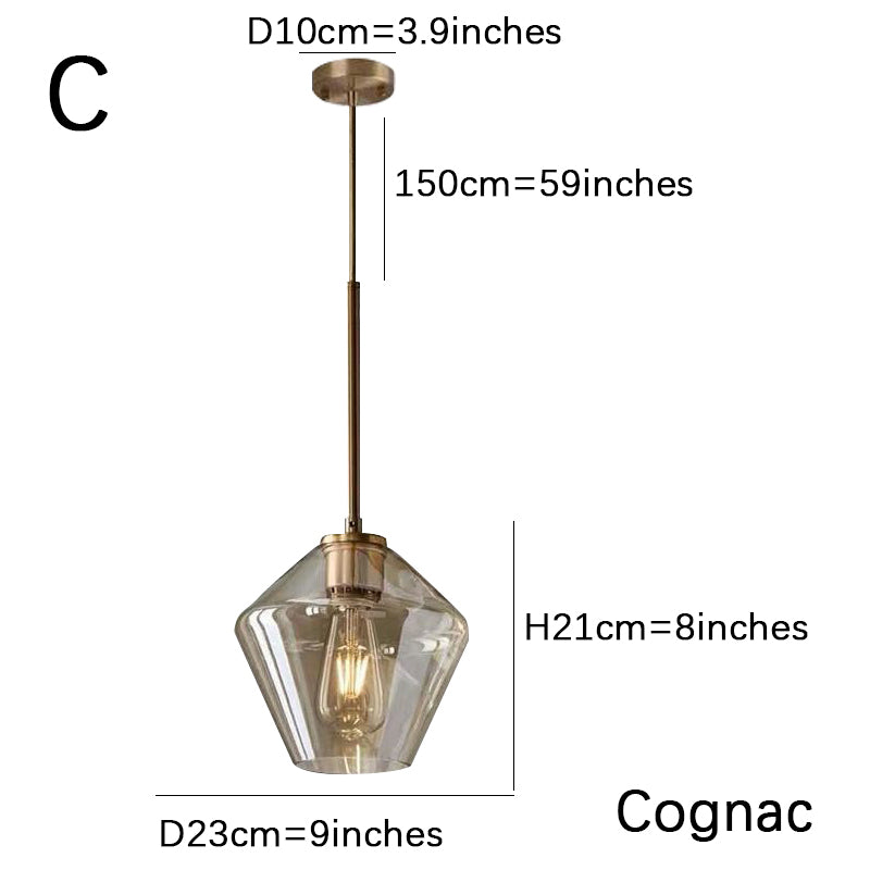 Smoke Gray Bucket Glass Lamp