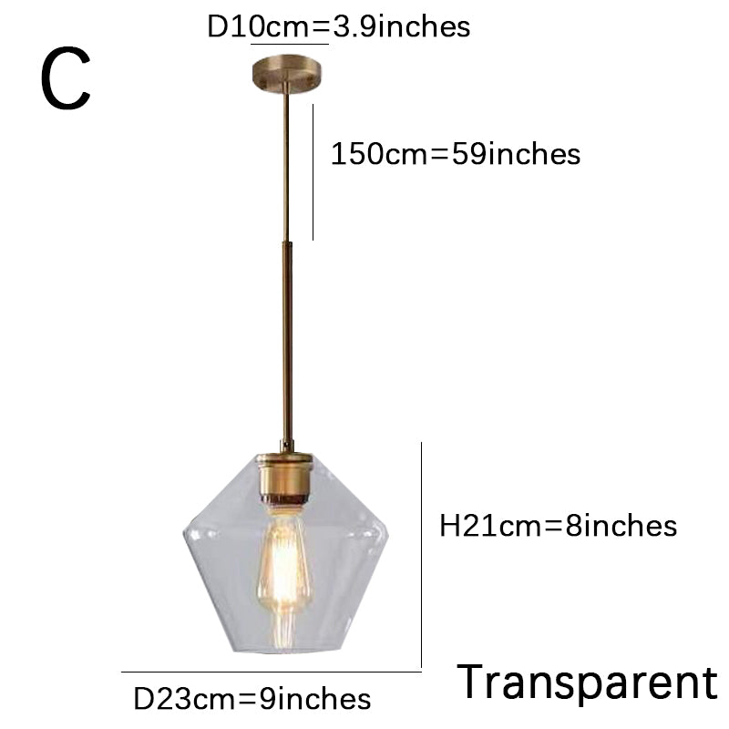Smoke Gray Bucket Glass Lamp