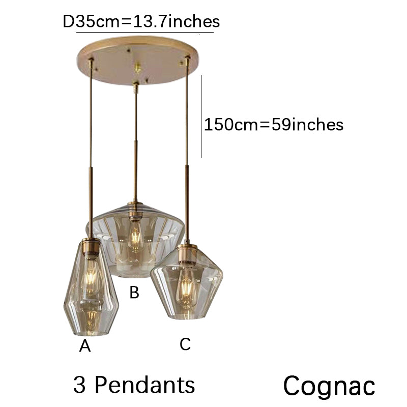 Smoke Gray Bucket Glass Lamp