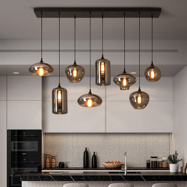 Smoke Gray Island Pendant Lights