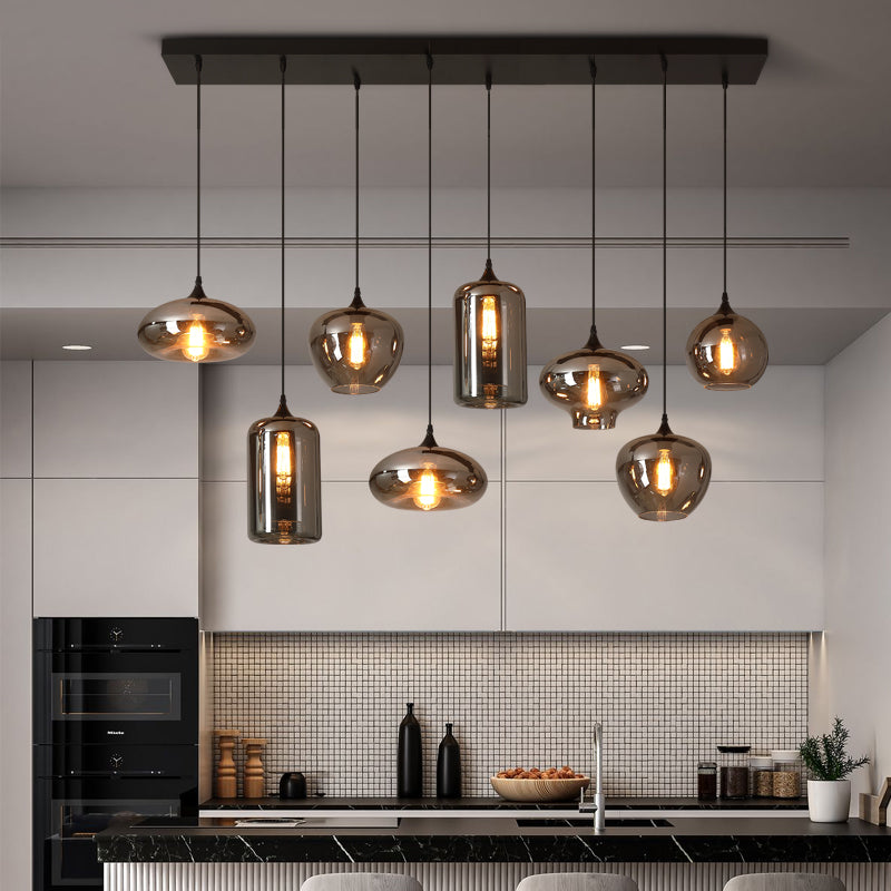 Smoke Gray Island Pendant Lights
