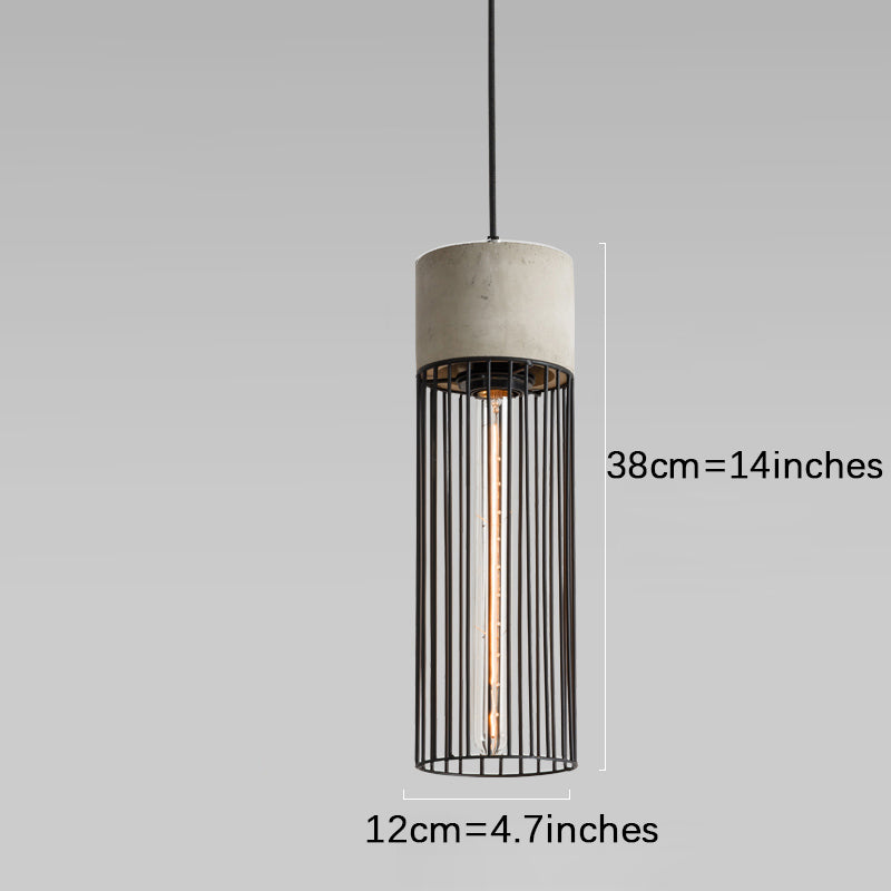 Black Iron Cage Pendant Light