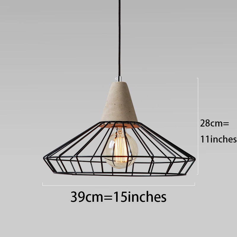 Black Iron Cage Pendant Light