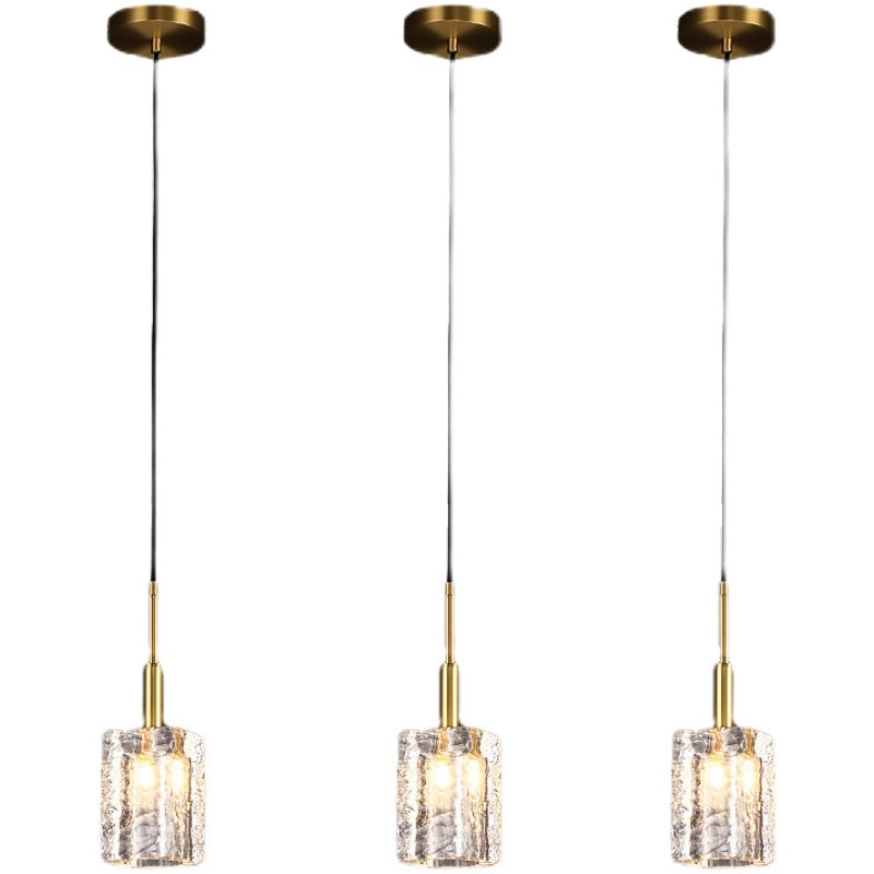 Ice Cube Brass Pendant Light