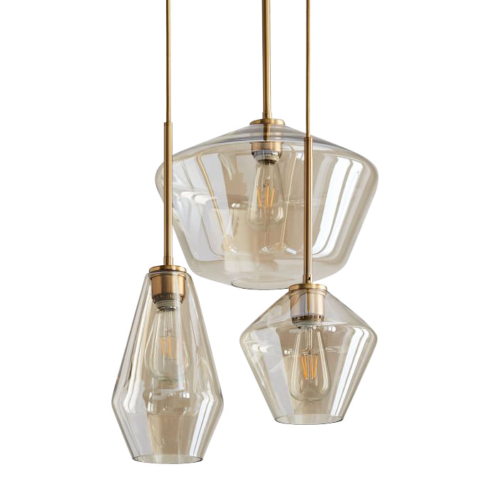 Smoke Gray Bucket Glass Lamp