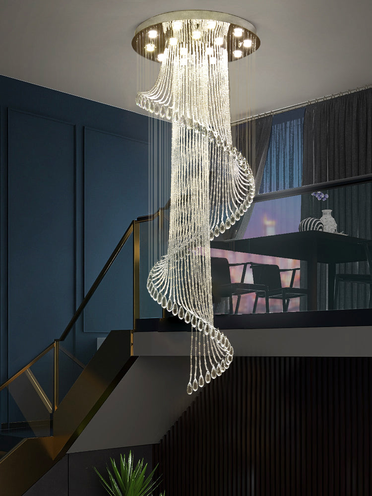 Spiral Waterfall Crystal Light