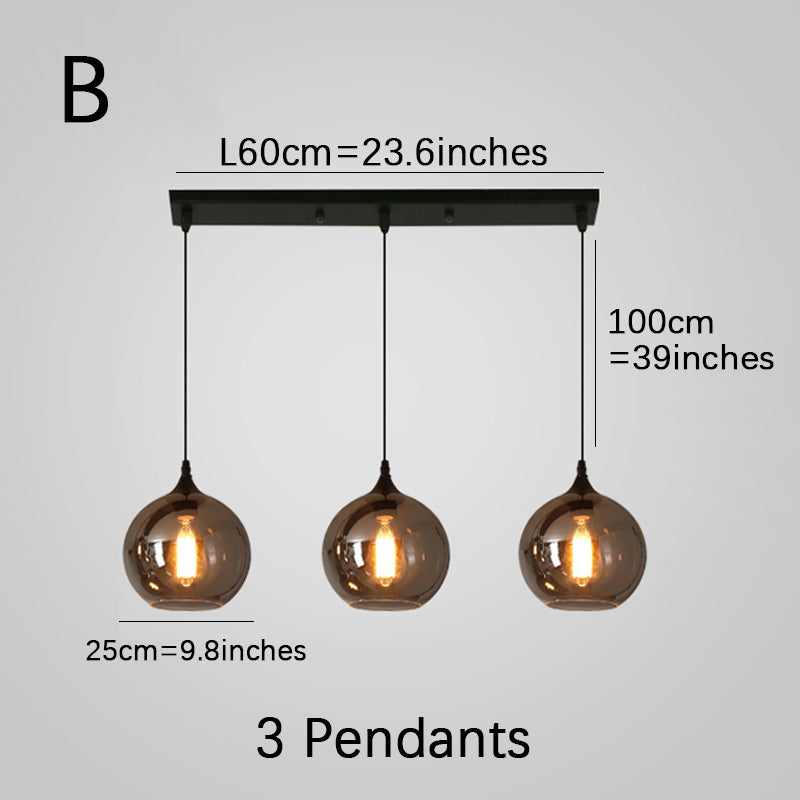 Smoke Gray Island Pendant Lights
