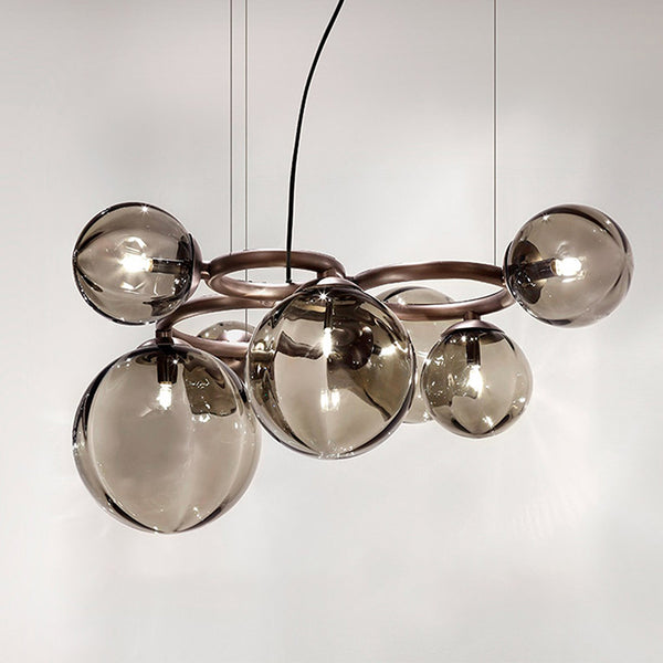 Modern Smoke Gray Chandelier