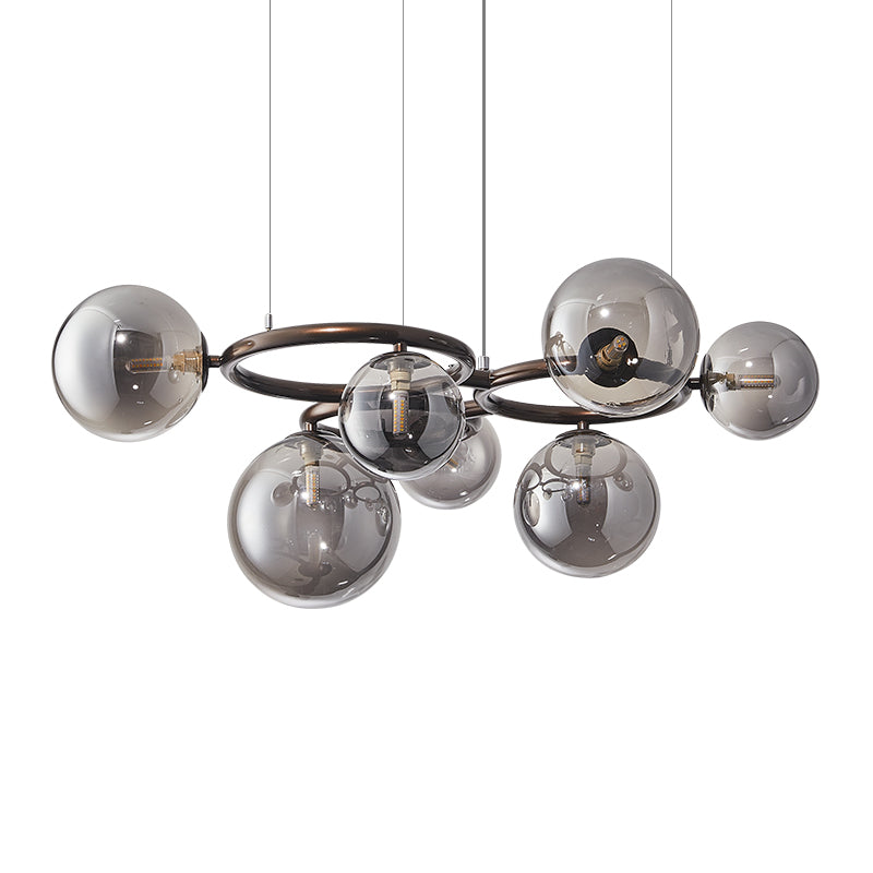 Modern Smoke Gray Chandelier