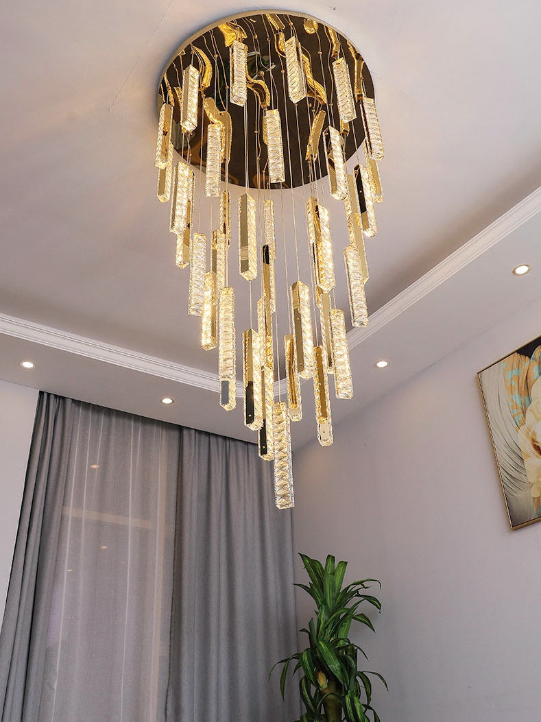 Three-sided Crystal Staircase Light