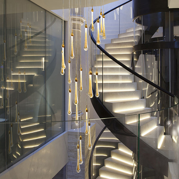 Bubble Crystal Staircase Chandelier