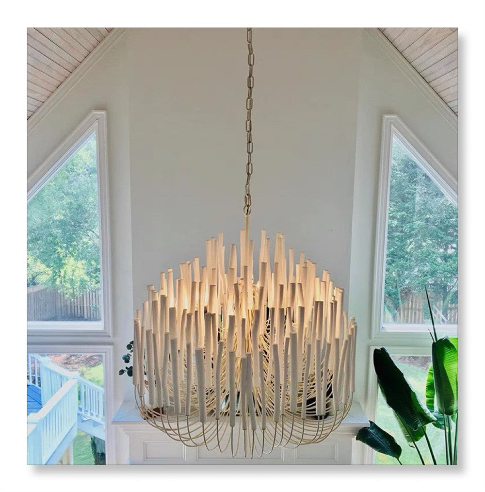 Candle Stick Wooden Chandelier