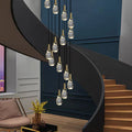 Brass Ice cubes Crystal Pendant Lamp