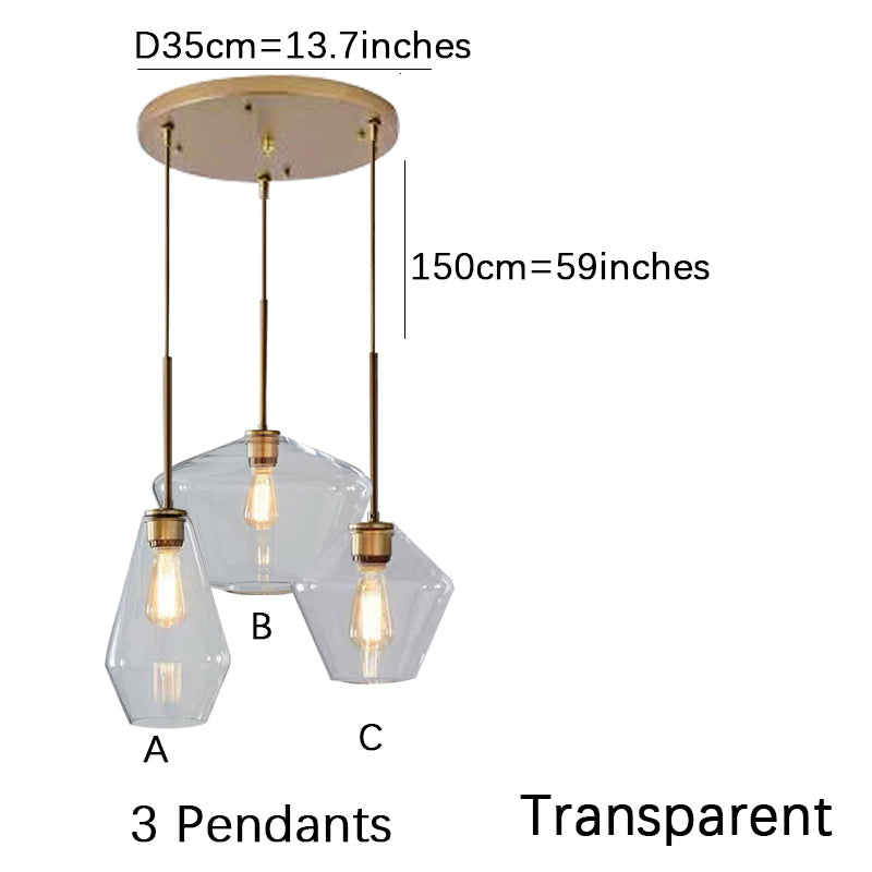Smoke Gray Bucket Glass Lamp